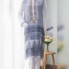 Ivory & Navy Printed Elegance