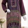 Maroon Charm Printed Silk Outfit