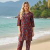 Maroon Floral Printed Kurta Set