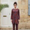 Maroon Floral Printed Kurta Set