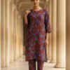 Maroon Floral Printed Kurta Set