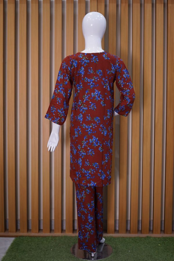 Maroon Floral Printed Kurta Set