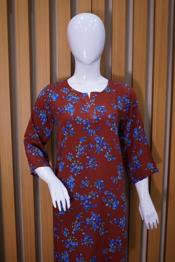 Maroon Floral Printed Kurta Set