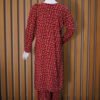 Maroon Star Print Kurta Set