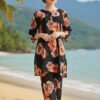 Midnight Bloom Printed Suit
