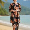 Midnight Bloom Printed Suit