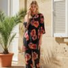 Midnight Bloom Printed Suit