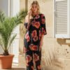 Midnight Bloom Printed Suit