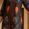 Noor Black Floral Silk