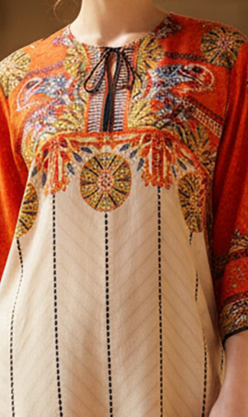 Radiant Sunset Silk Ensemble