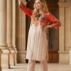 Radiant Sunset Silk Ensemble