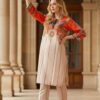 Radiant Sunset Silk Ensemble