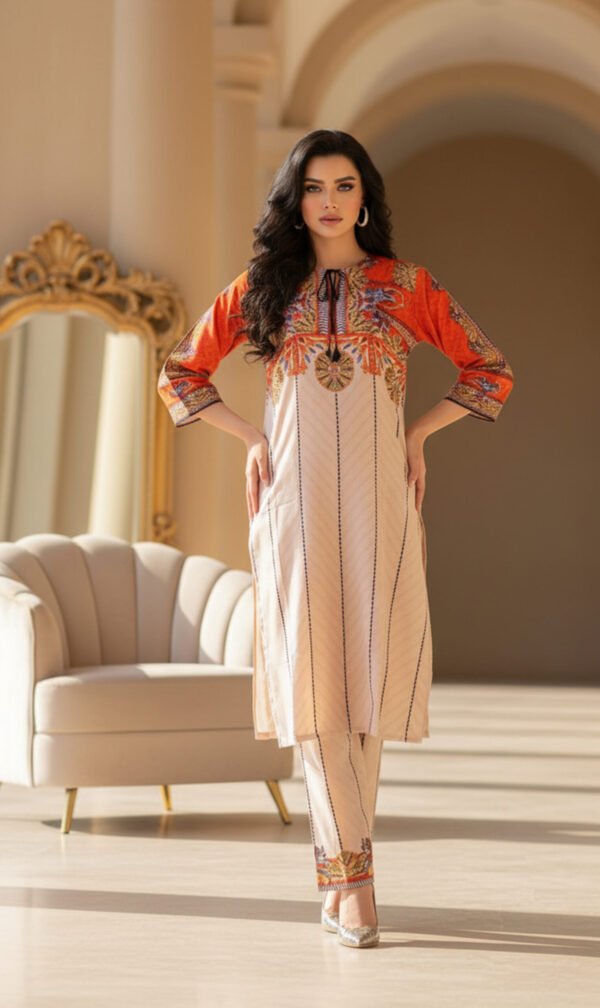 Radiant Sunset Silk Ensemble
