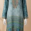 Teal Mosaic Printed Silk Tunic