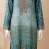 Teal Mosaic Printed Silk Tunic