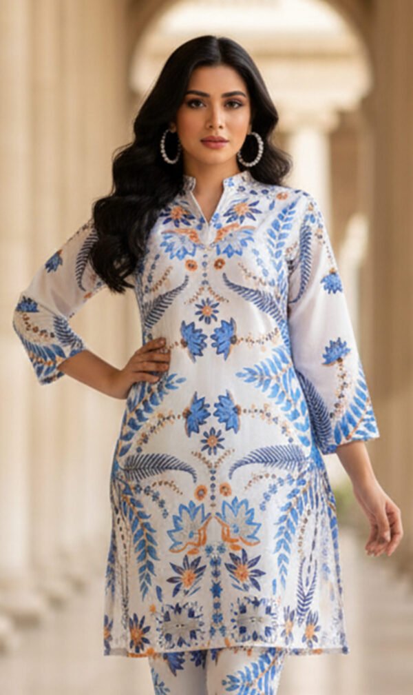 Azure Bloom Silk