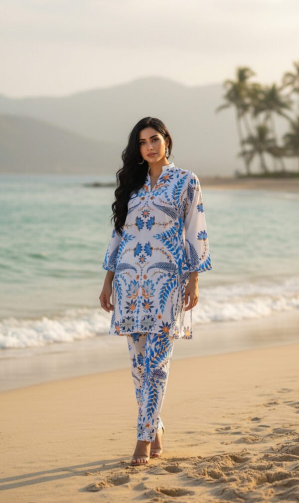 Azure Bloom Silk