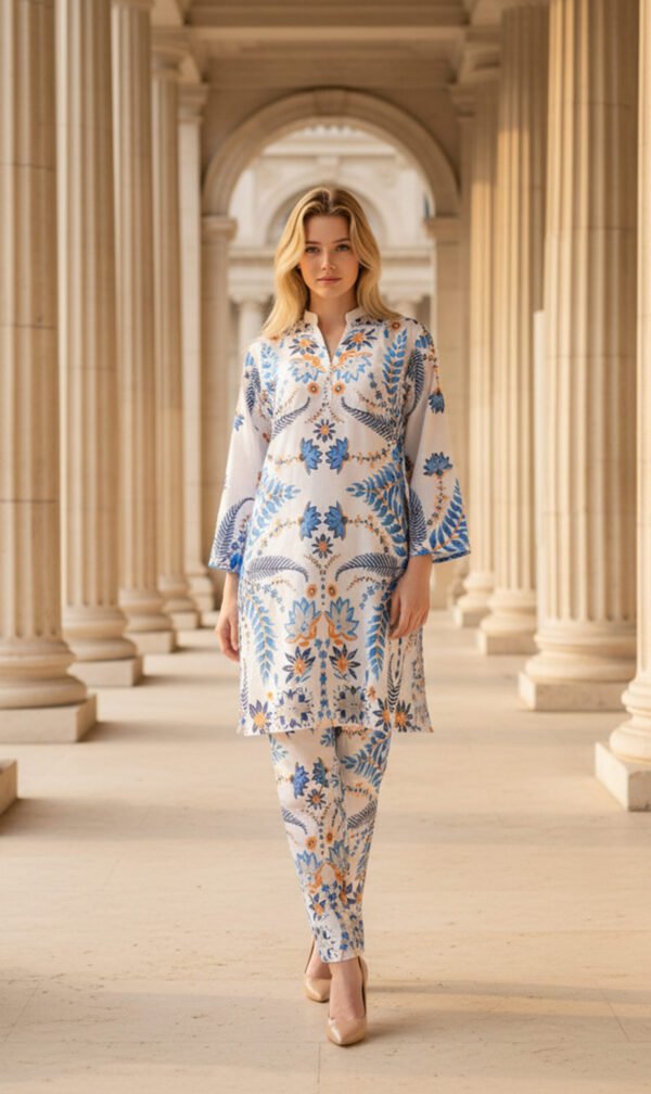 Azure Bloom Silk