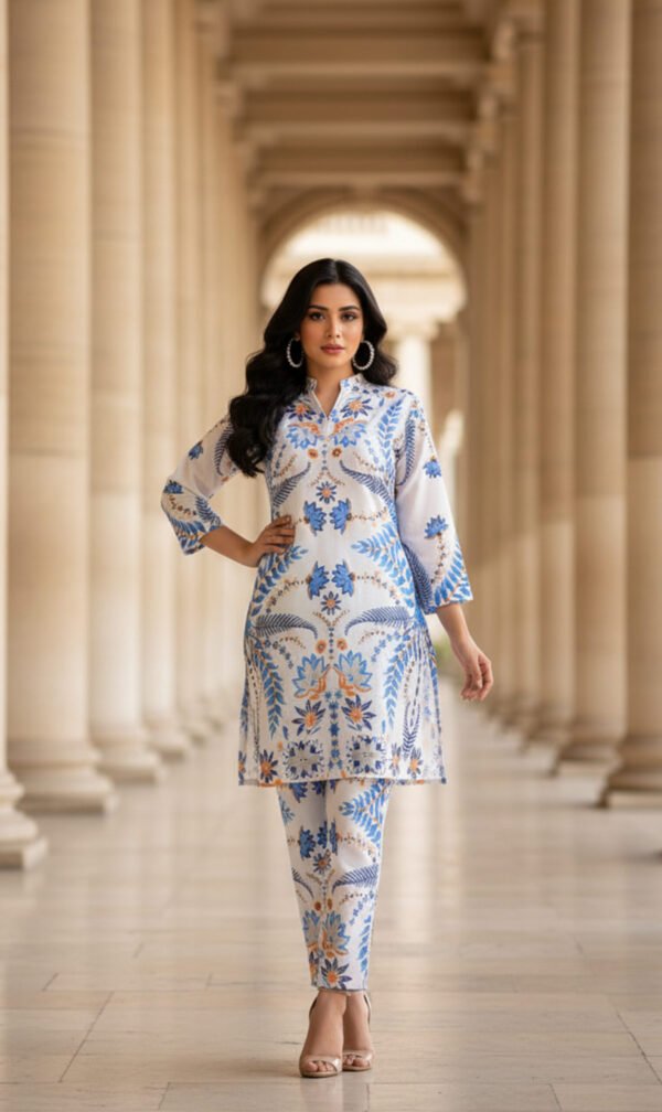 Azure Bloom Silk