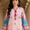 Blush & Teal Floral Silk Ensemble