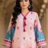 Blush & Teal Floral Silk Ensemble