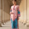 Blush & Teal Floral Silk Ensemble