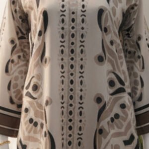 Golden Dusk Abstract Silk Ensemble