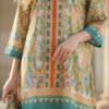 Saffron Green Paisley Silk Ensemble