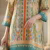 Saffron Green Paisley Silk Ensemble
