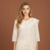 Ivory Cotton Embroidered Ensemble