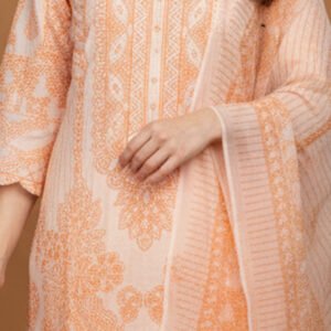 Peach Motif Cotton Ensemble