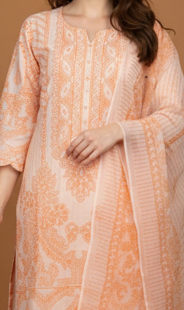 Peach Motif Cotton Ensemble